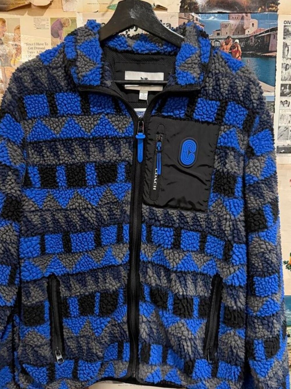 Coach fleece zip up